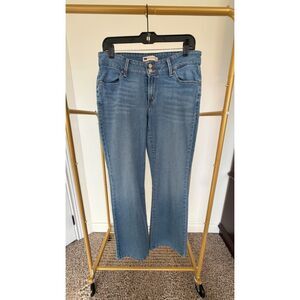 Levi's 529 Curvy Bootcut Jeans Two Button Fly Flap Pocket Stretch Size 10M